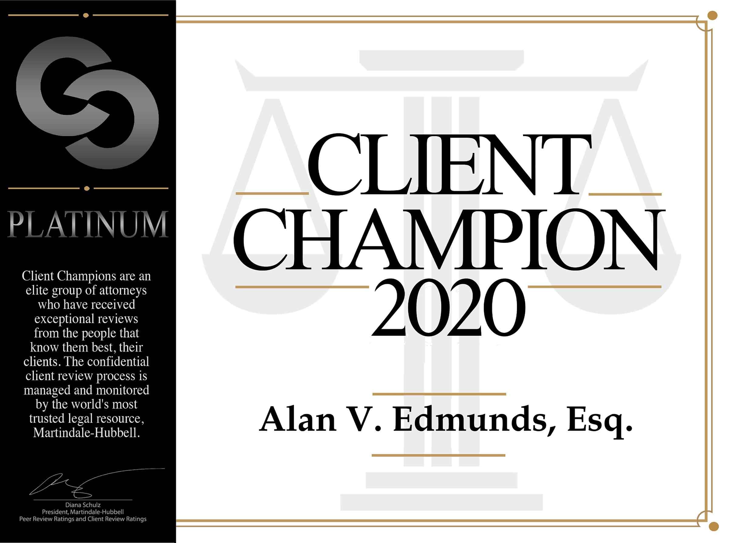 Client Champion 2020 Platinum